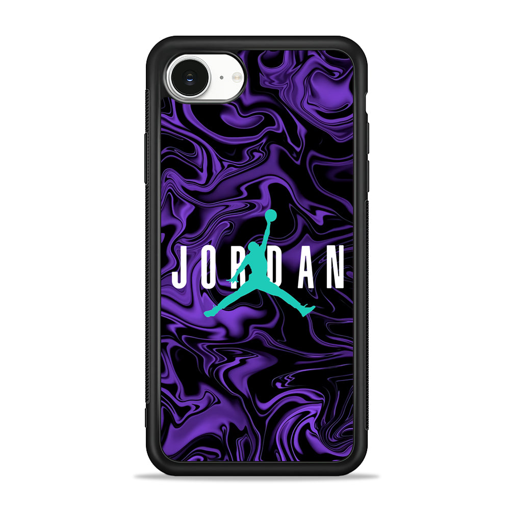 Air Jordan Purple Abstract iPhone 16e Case - Slim Silicone Case