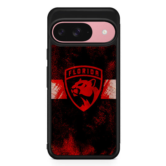 NHL Florida Panthers Abstract Google Pixel 9 Case | Google Pixel 9 Protective Rubber Case