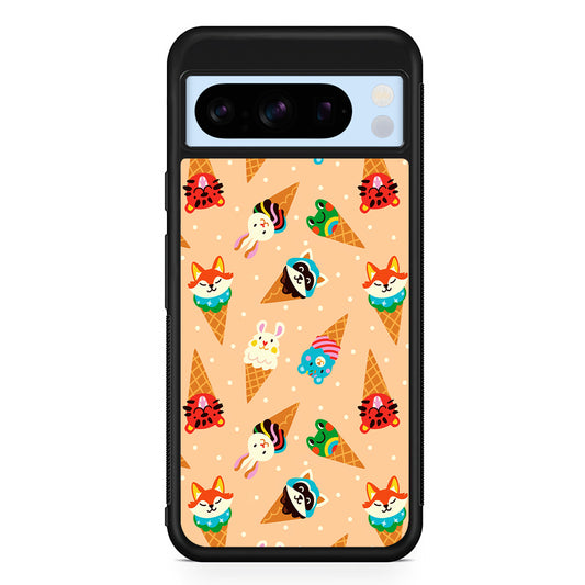 Cartoon Ice Cream Cones Google Pixel 8 Pro Case | Slim Rubber Case for Google Pixel 8 Pro