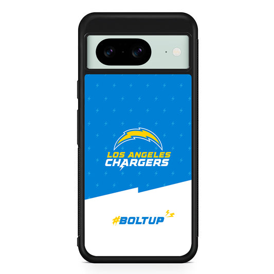 NFL Los Angeles Chargers Pattern Google Pixel 8 Case | Durable Protective Cover for Google Pixel 8