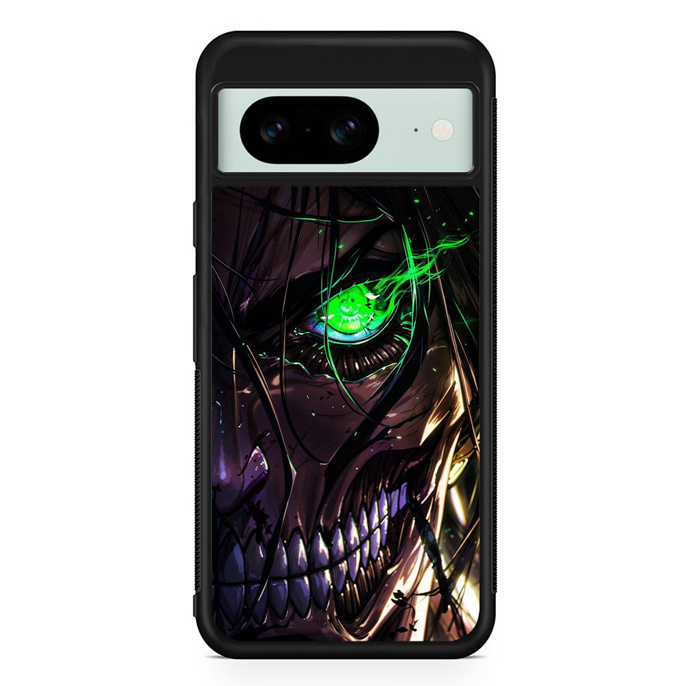 Attack on Titan Eren Face Google Pixel 8 Case | Durable Protective Cover for Google Pixel 8