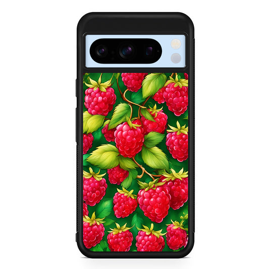 Raspberry Leaves and Berries Google Pixel 8 Pro Case | Slim Rubber Case for Google Pixel 8 Pro