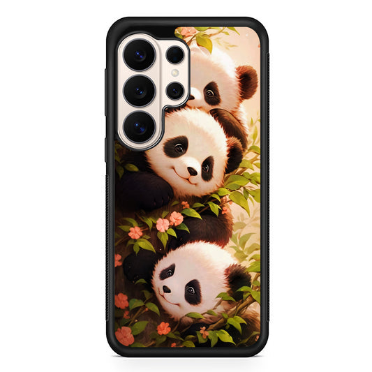 Three Cute Pandas Hiding Samsung Galaxy S26 Ultra Case | Slim Protective Case for Samsung Galaxy S26 Ultra
