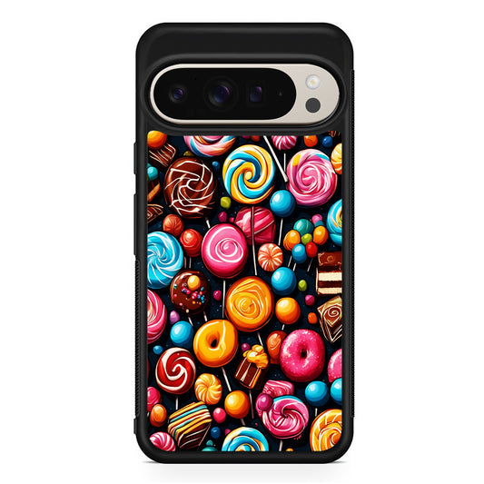 Colorful Assortment of Candies Google Pixel 9 Pro Case | Slim Protective Cover