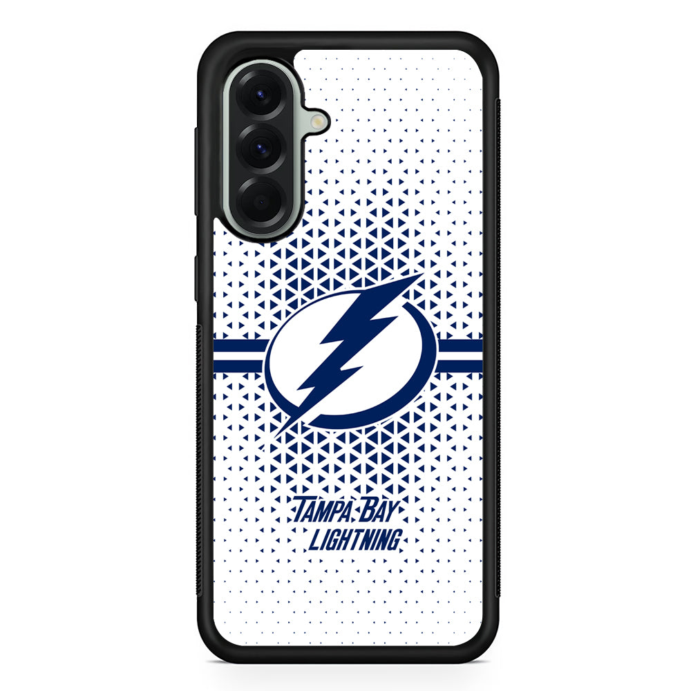 NHL Tampa Bay Lightning Triangle Samsung Galaxy A56 Case | Samsung Galaxy A56 Protective Rubber Case
