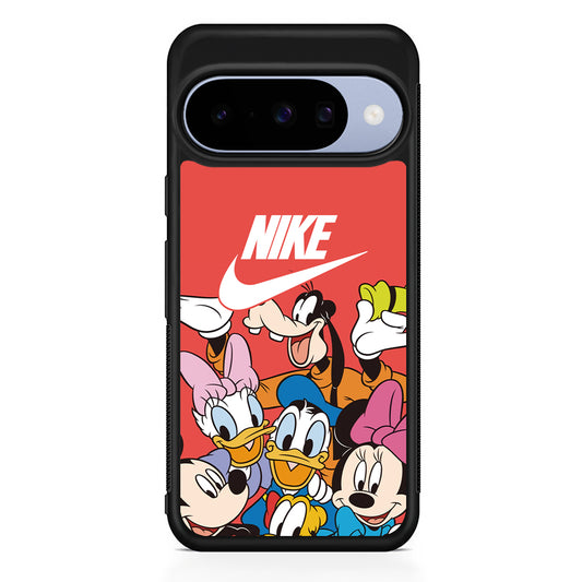 Nike Mickey Family Google Pixel 10 Case | Google Pixel 10 Rubber Protective Case