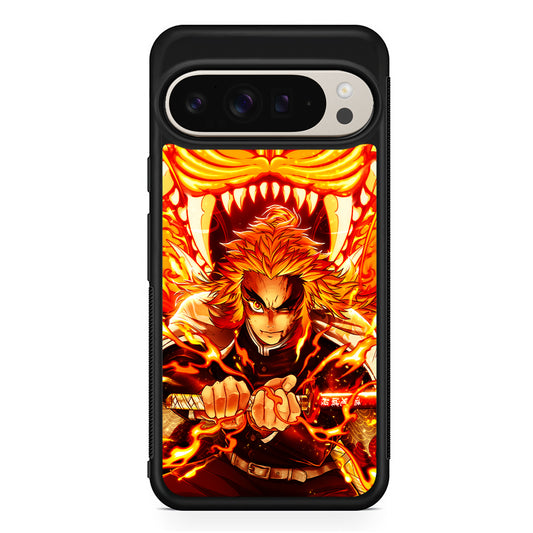 Rengoku Kyojuro Demon Slayer Google Pixel 9 Pro Case | Slim Protective Cover