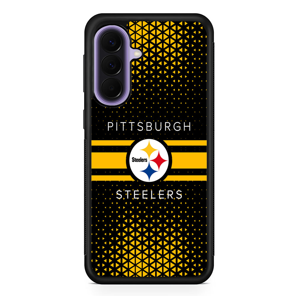 NFL Pittsburgh Steelers Logo Samsung Galaxy A57 Case | Slim Samsung Galaxy A57 Rubber Case