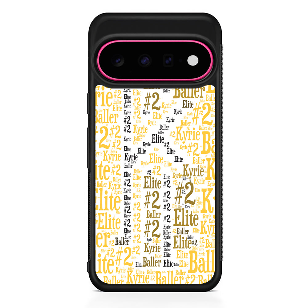 Kyrie Irving Words Doodle Yellow Google Pixel 11 Case - Stylish Protective Phone Case