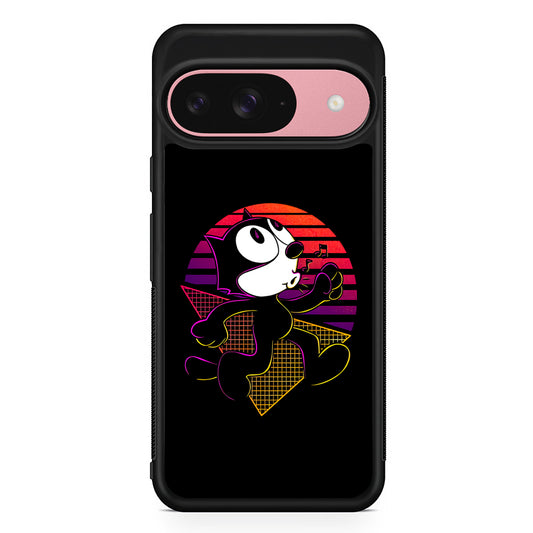 Felix The Cat Whistling Google Pixel 9 Case | Google Pixel 9 Protective Rubber Case