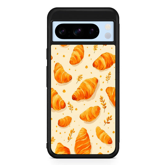 Croissant Dessert Pattern Google Pixel 8 Pro Case | Slim Rubber Case for Google Pixel 8 Pro