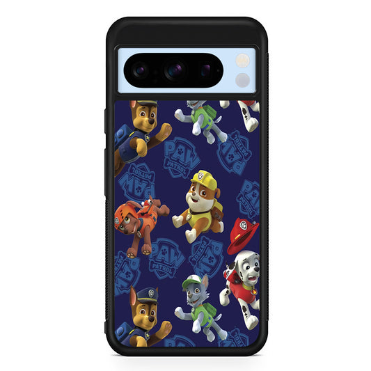 Paw Patrol Navy Background Google Pixel 8 Pro Case | Slim Rubber Case for Google Pixel 8 Pro