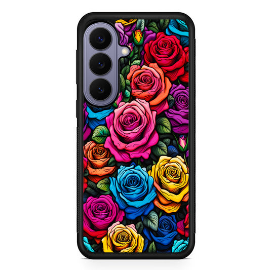 Colourful Roses Flowers Aesthetic Samsung Galaxy S26 Case | Durable Rubber Case for Samsung Galaxy S26