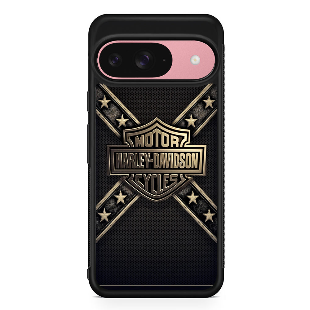 Harley Davidson Golden Star Google Pixel 9 Case | Durable Google Pixel 9 Cover