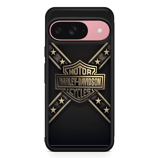 Harley Davidson Golden Star Google Pixel 9 Case | Durable Google Pixel 9 Cover