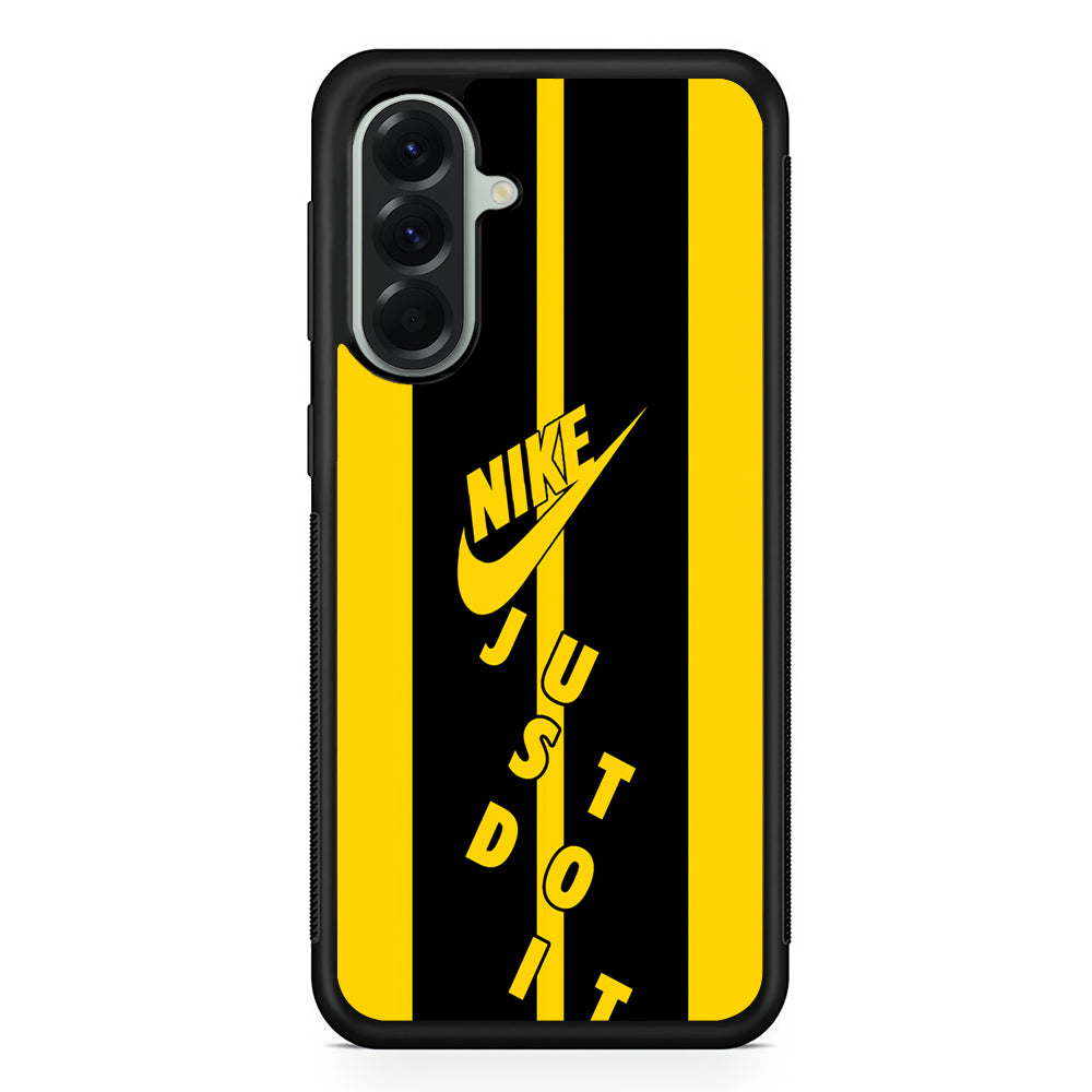 Nike Yellow Stripe Just Do It Samsung Galaxy A56 Case | Durable Samsung Galaxy A56 Cover