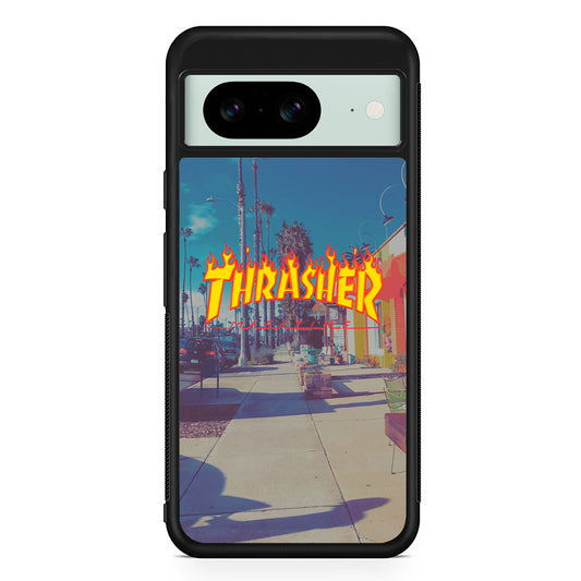 Thrasher Passed Road Google Pixel 8 Case | Slim Rubber Case for Google Pixel 8