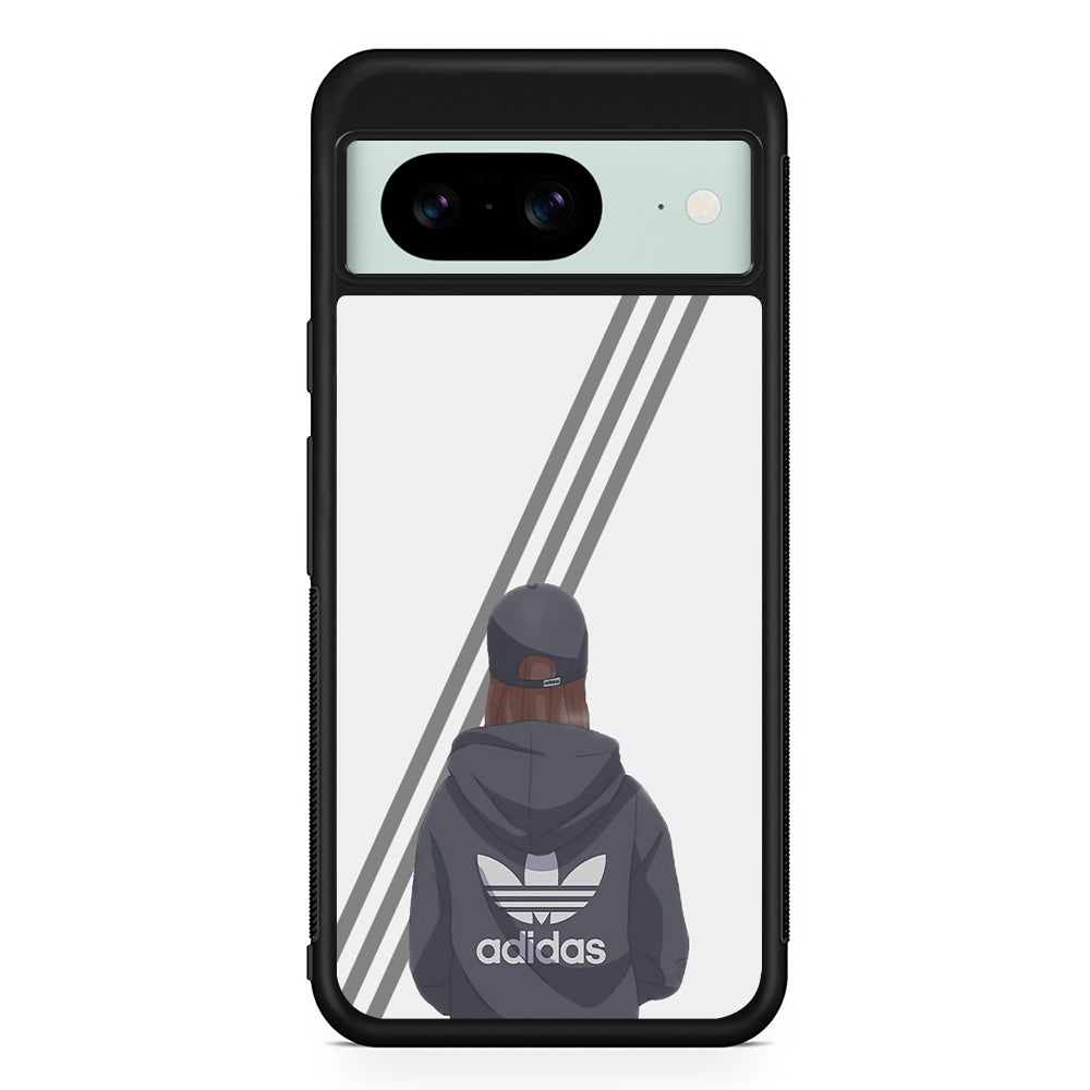 Adidas Girl Hype Stripe Google Pixel 8 Case | Durable Protective Cover for Google Pixel 8