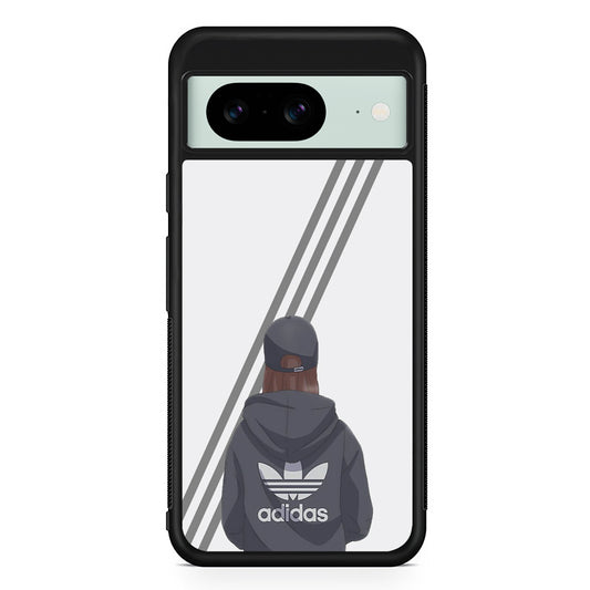 Adidas Girl Hype Stripe Google Pixel 8 Case | Durable Protective Cover for Google Pixel 8