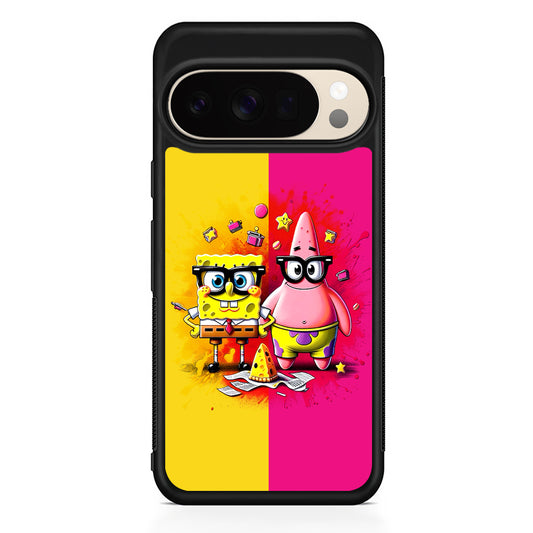 Spongebob and Patrick Yellow Pink Google Pixel 10 Pro XL Case | Slim Google Pixel 10 Pro XL Protective Case