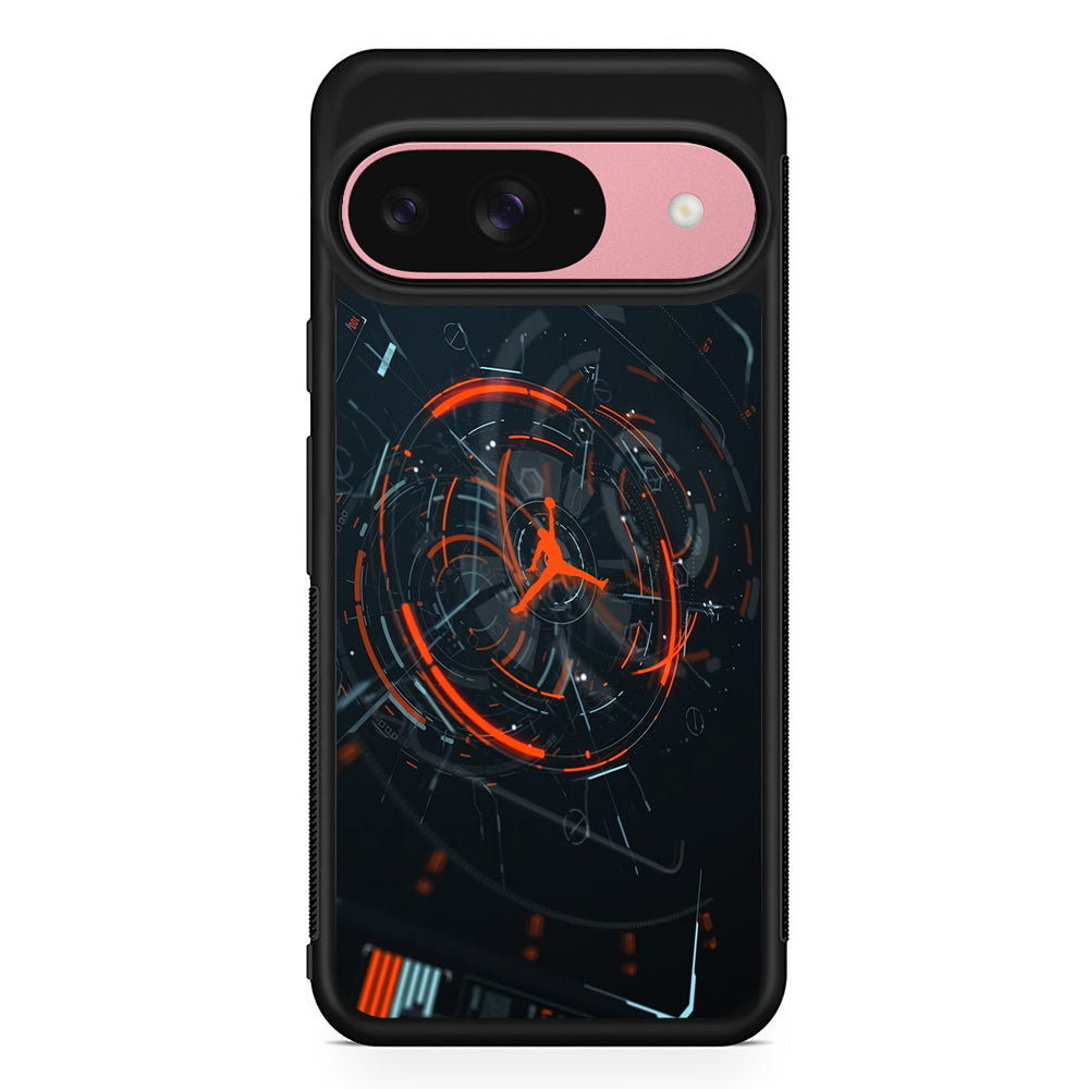 Air Jordan Rising The Digital Circle Google Pixel 9 Case | Google Pixel 9 Protective Rubber Case