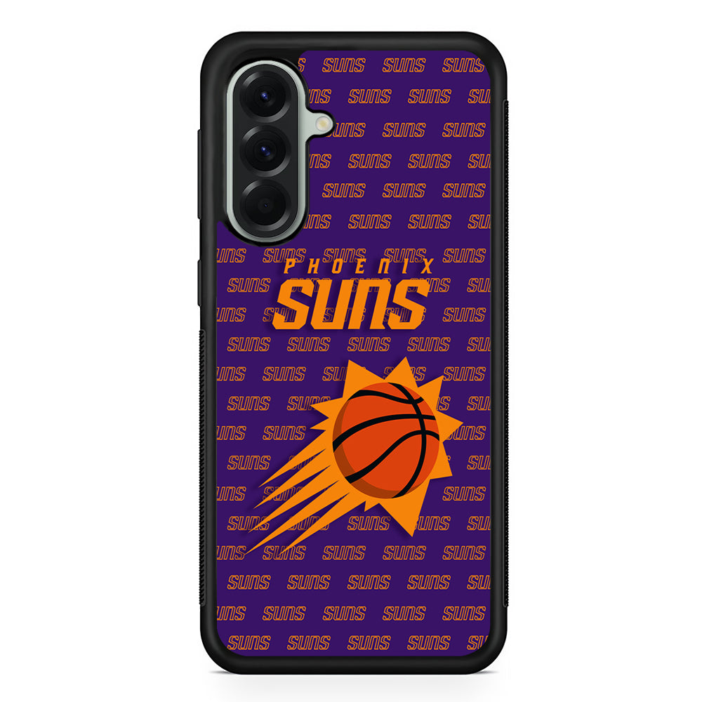 NBA Phoenix Suns Pattern Samsung Galaxy A56 Case | Samsung Galaxy A56 Protective Rubber Case