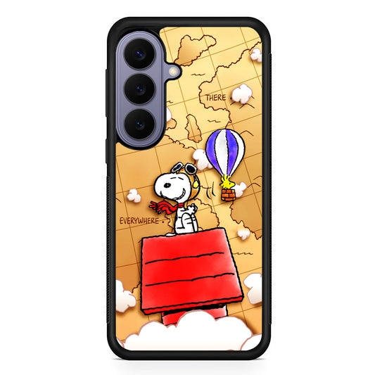 Snoopy Journey Around The World Samsung Galaxy S26 Case | Durable Rubber Case for Samsung Galaxy S26