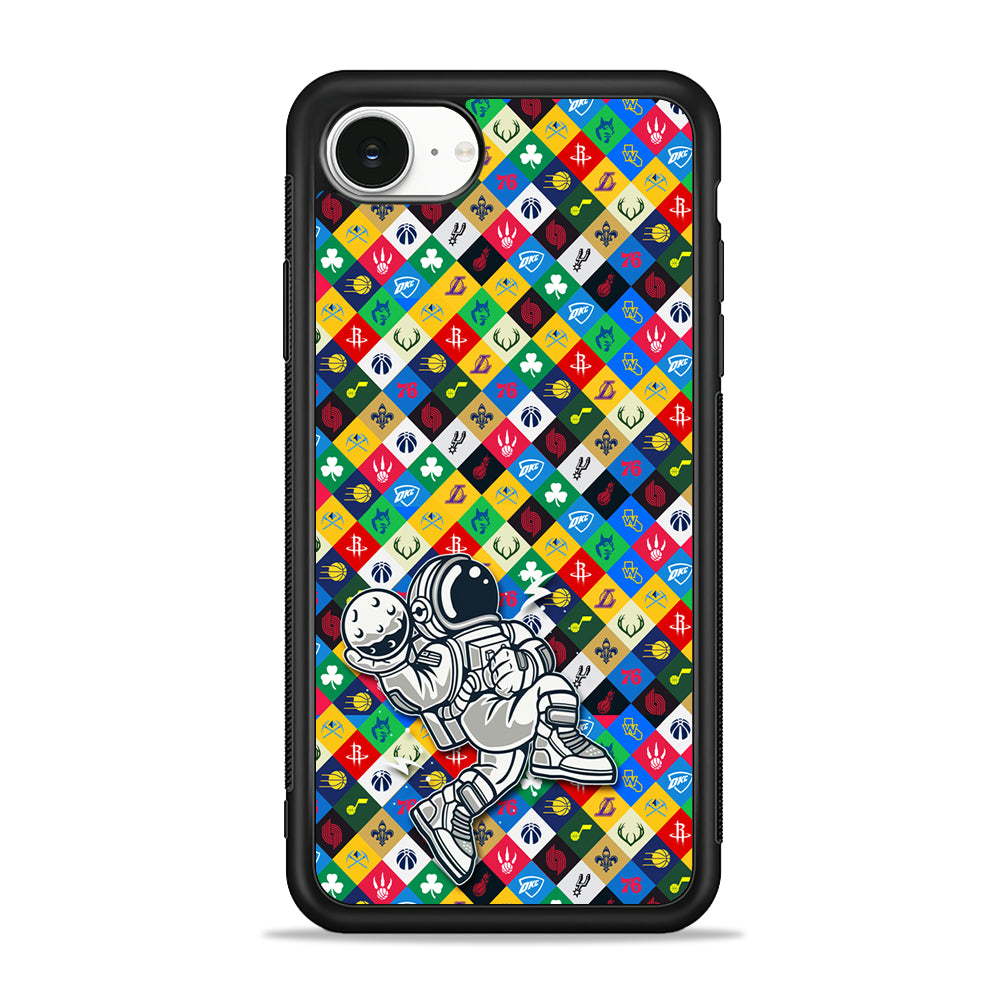 Astronauts Basketball Team Logo iPhone 16e Case | Protective Phone Cover