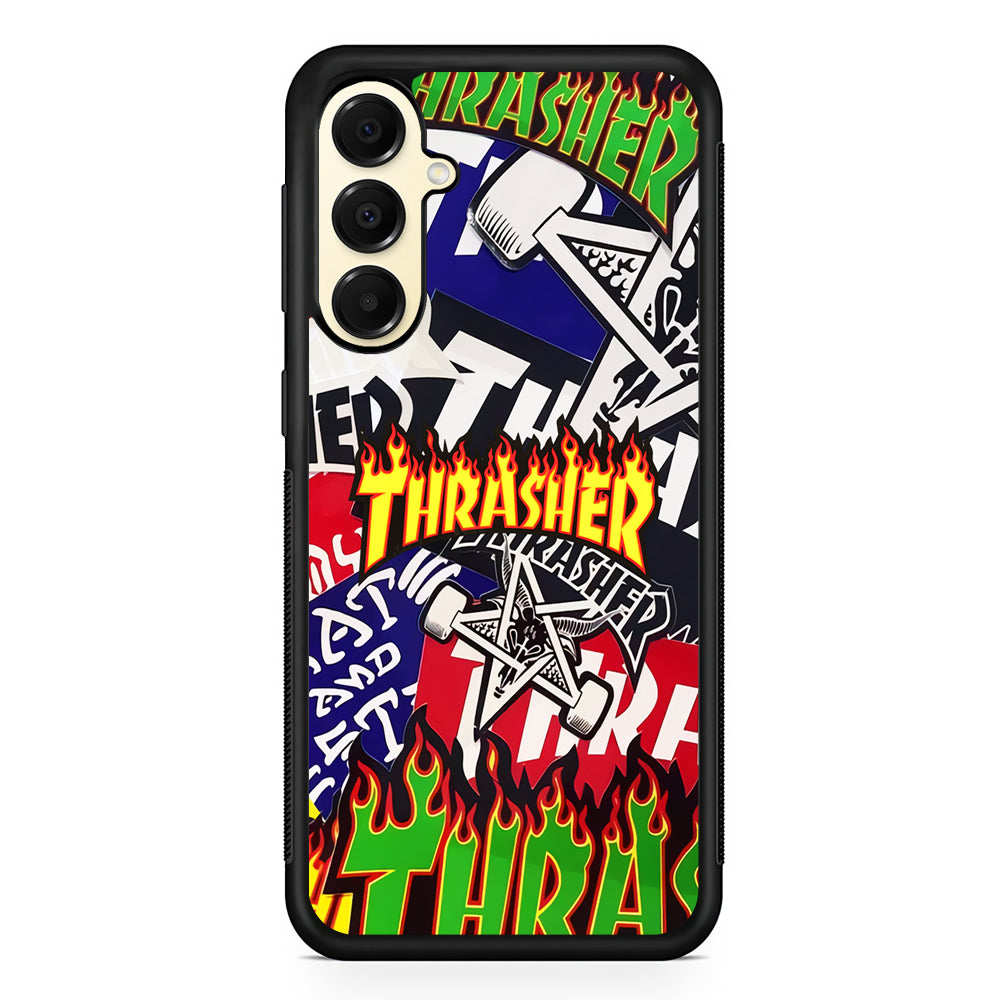 Thrasher Sticker Flat Samsung Galaxy A16 Case | Custom Protective Samsung Galaxy A16 Case