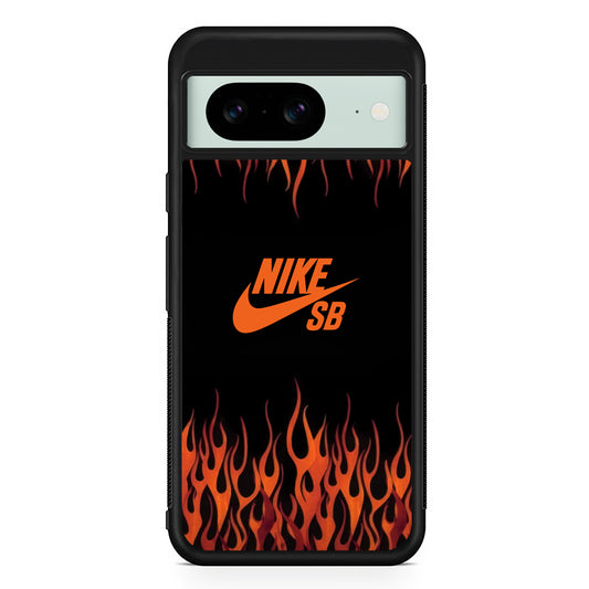 Nike Flame Fire SB Google Pixel 8 Case | Slim Rubber Case for Google Pixel 8