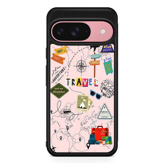 Travel and Adventure Tourism Google Pixel 9 Case | Google Pixel 9 Protective Rubber Case