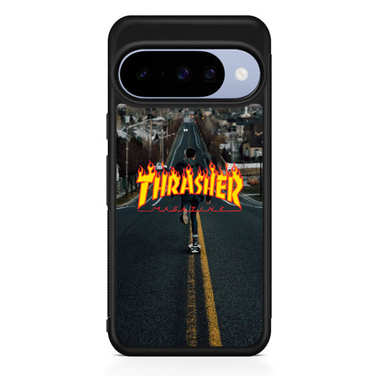 Thrasher Way of Skate Life Google Pixel 10 Case | Google Pixel 10 Rubber Protective Case