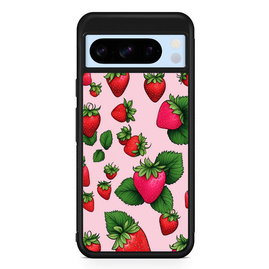 Strawberry Summer Fruit Google Pixel 8 Pro Case | Slim Rubber Case for Google Pixel 8 Pro