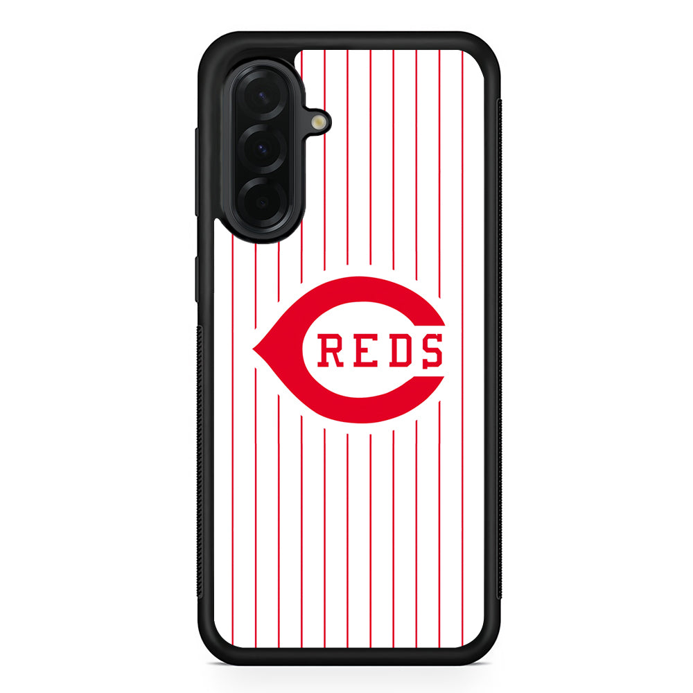 MLB Cincinnati Reds Team Samsung Galaxy A36 Case | Protective Rubber Cover
