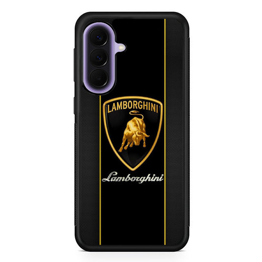 Lamborghini Carbon Stripe Gold Samsung Galaxy A57 Case | Slim Samsung Galaxy A57 Rubber Case