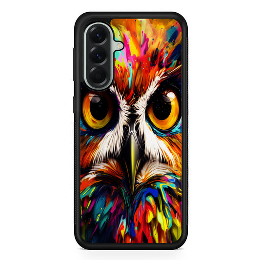 Colorful Owl Face Samsung Galaxy A56 Case | Samsung Galaxy A56 Protective Rubber Case
