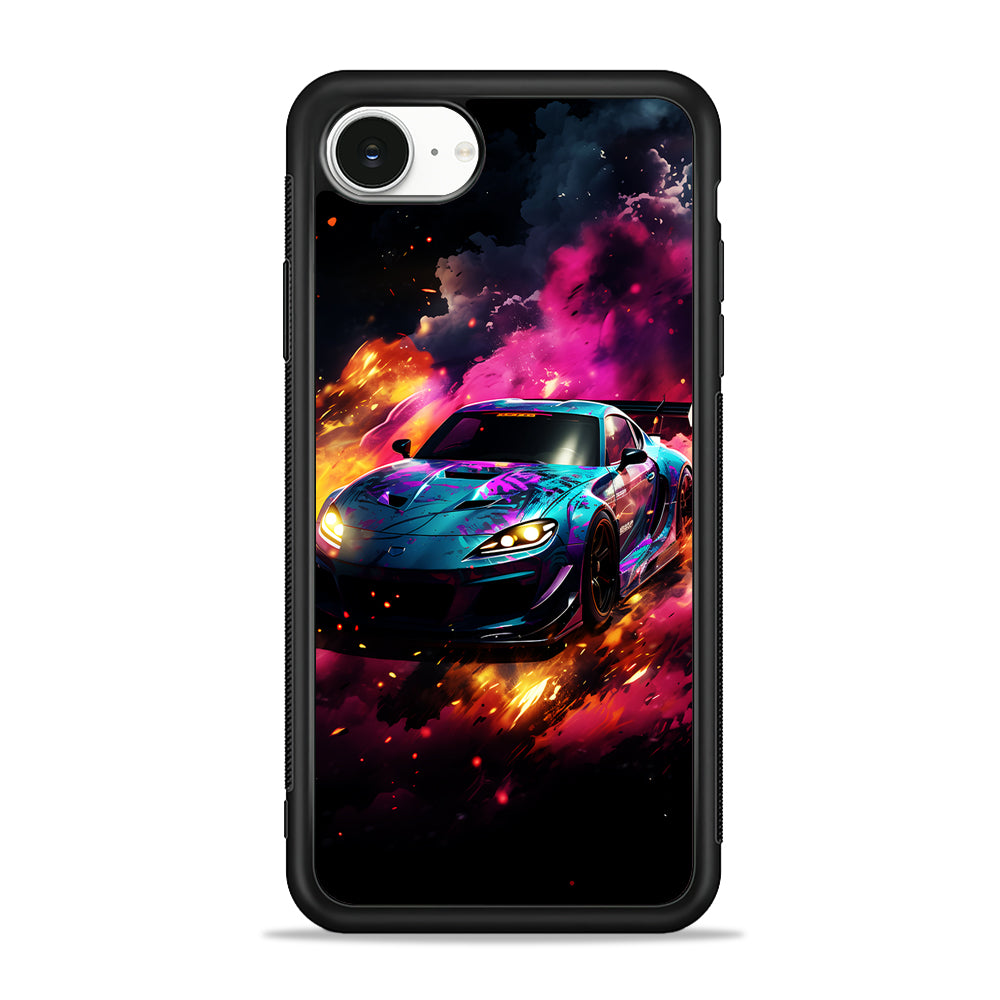 Car City Drift Smoke iPhone 16e Case | Protective Phone Cover