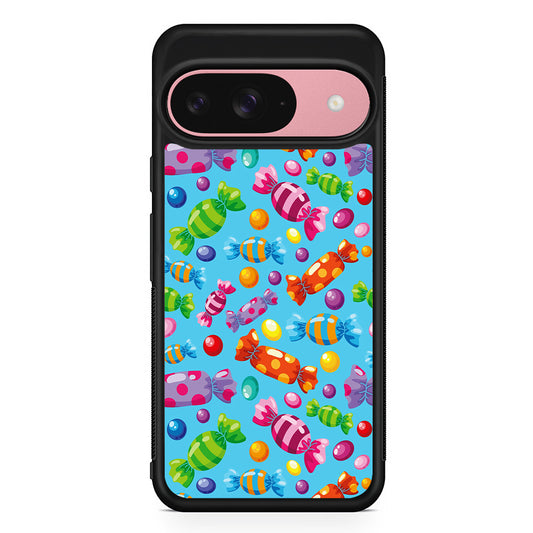Colorfully Wrapped Candies Google Pixel 9 Case | Google Pixel 9 Protective Rubber Case