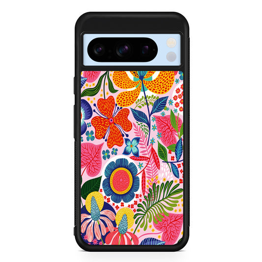 Exotic Floral Aesthetic Google Pixel 8 Pro Case | Slim Rubber Case for Google Pixel 8 Pro
