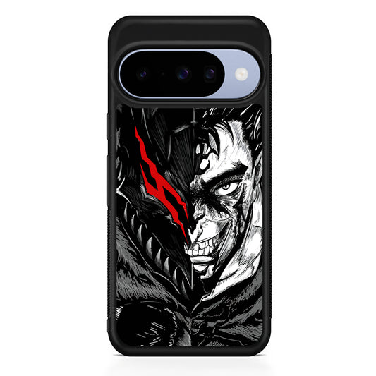 Guts Berserk Face Google Pixel 10 Case | Google Pixel 10 Rubber Protective Case