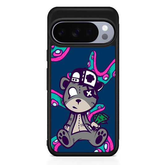 Gangsta Bear Need The Money Google Pixel 10 Pro Case | Slim Google Pixel 10 Pro Rubber Case