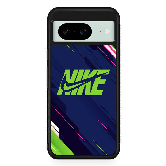Nike Futuristic Pattern Google Pixel 8 Case | Slim Rubber Case for Google Pixel 8