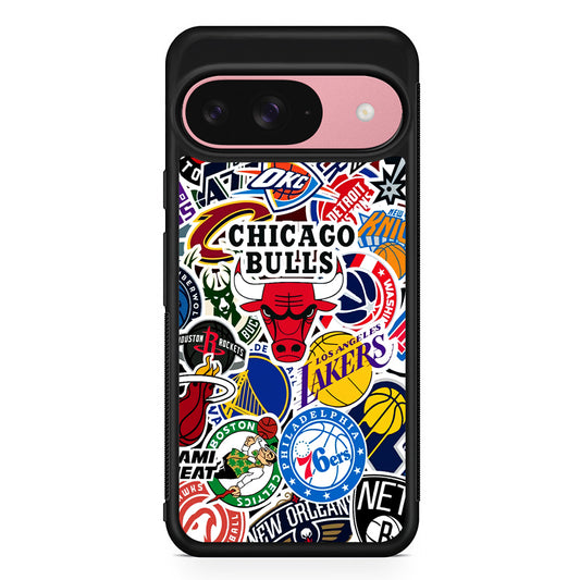 Collection of NBA Club logos Google Pixel 9 Case | Google Pixel 9 Protective Rubber Case