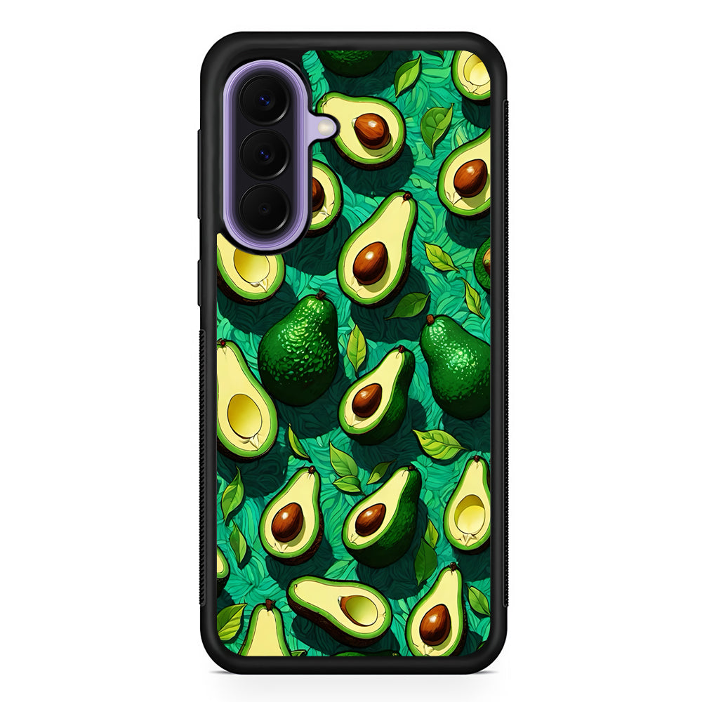 A Pattern of Avocado Cut in Half Samsung Galaxy A57 Case | Slim Samsung Galaxy A57 Rubber Case