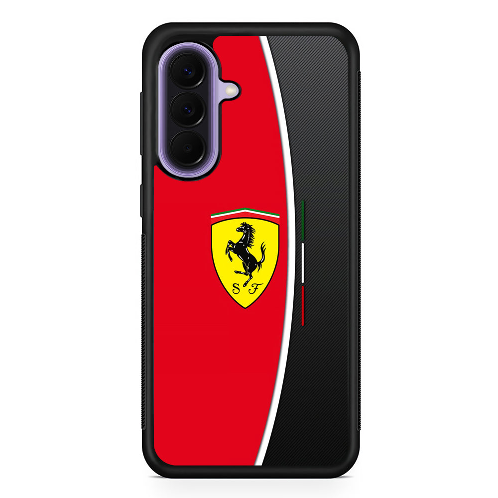 Ferrari Emblem Black Red Samsung Galaxy A57 Case | Slim Samsung Galaxy A57 Rubber Case