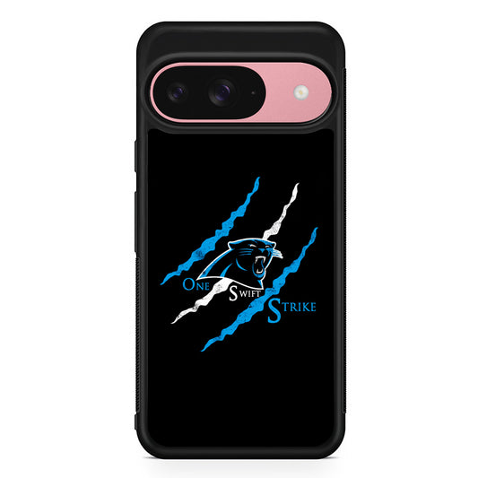 NFL Carolina Panthers Strike Google Pixel 9 Case | Google Pixel 9 Protective Rubber Case