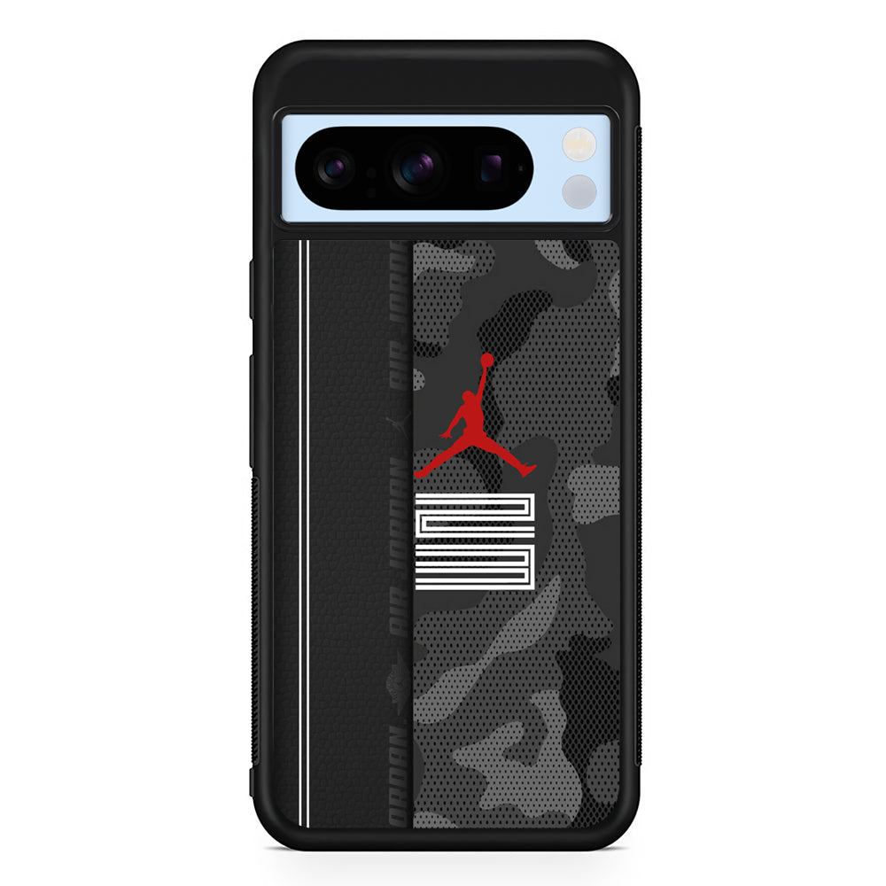 Air Jordan Emblem on Leather Google Pixel 8 Pro Case | Slim Protective Cover