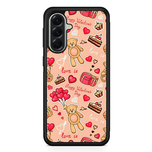 Valentine’s Day with Teddy Bears Samsung Galaxy A56 Case | Samsung Galaxy A56 Protective Rubber Case