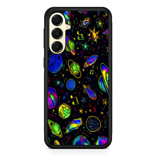 Space Planets and Spaceships Samsung Galaxy A16 Case | Slim Rubber Samsung Galaxy A16 Case