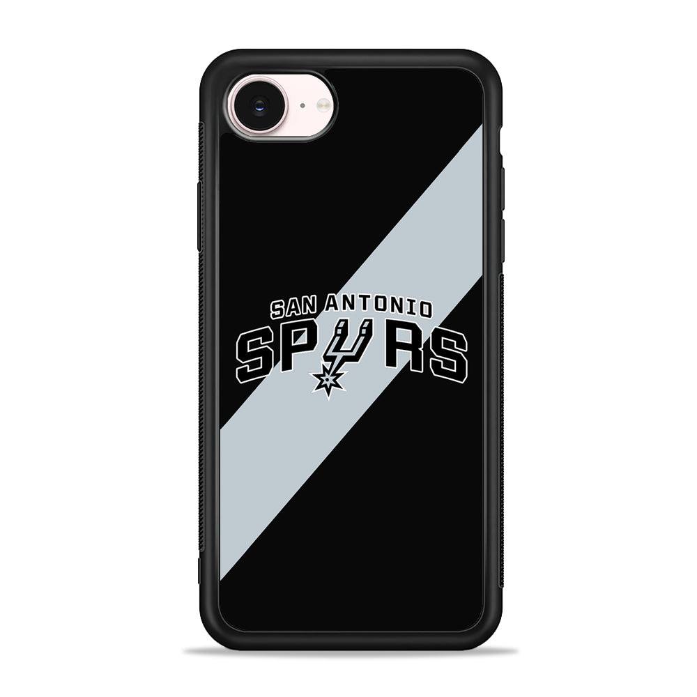 NBA San Antonio Spurs Stripe iPhone 17e Case - Silicone Case